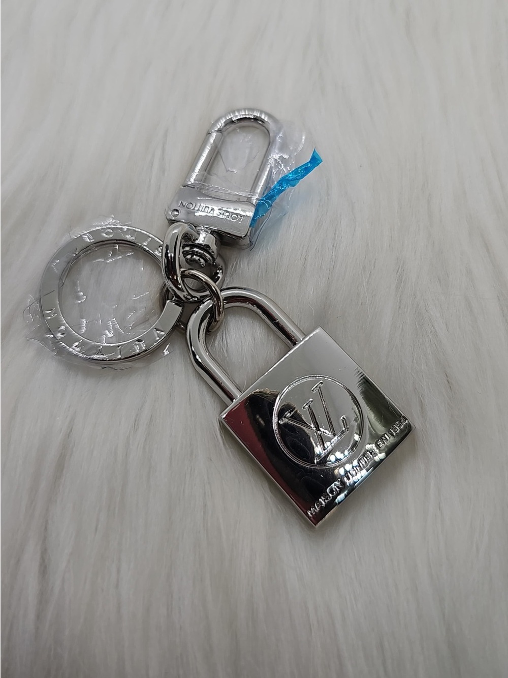 Inspired silver keychain or bagcharm